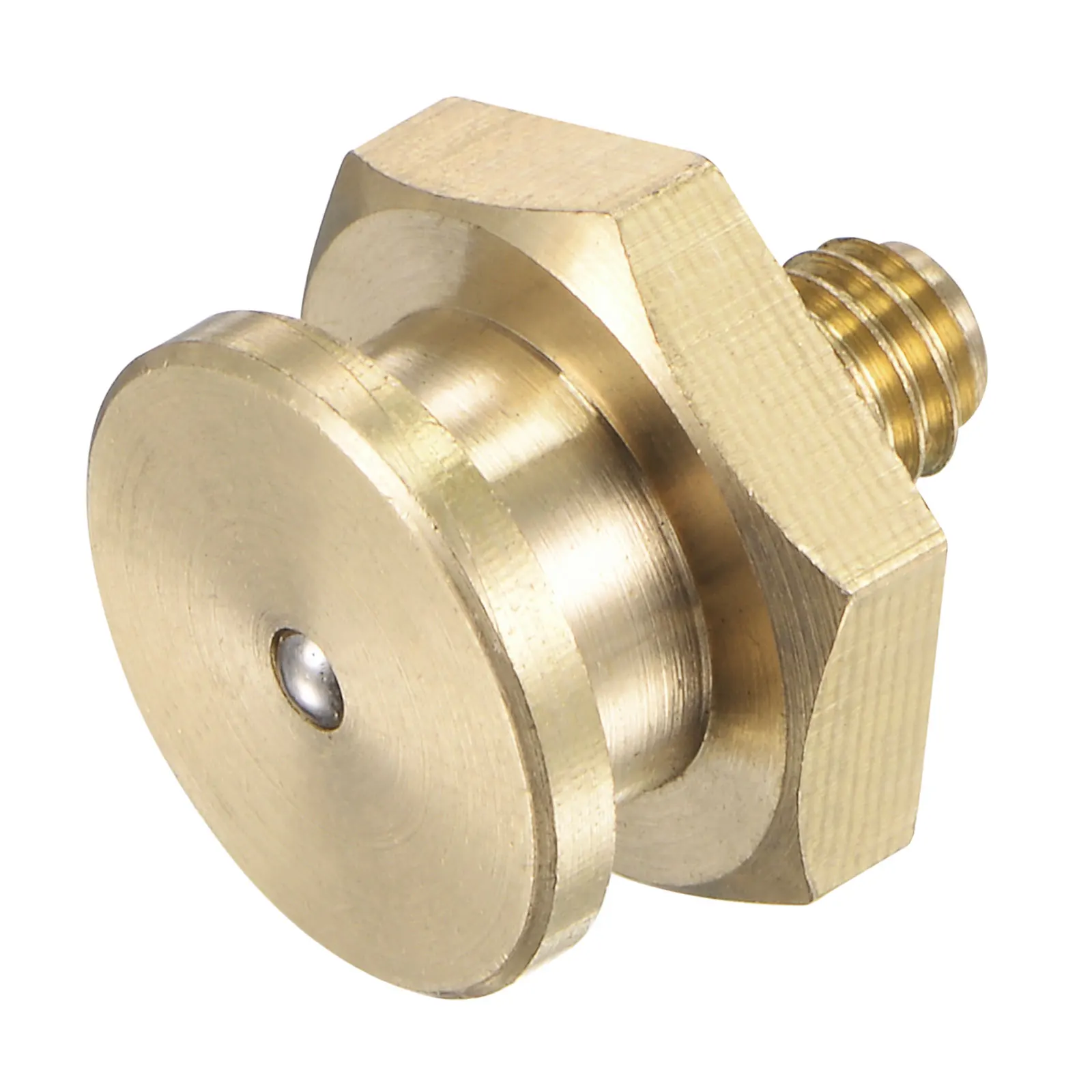 Uxcell Brass Push Button Grease Oil Cup M6x1 Male Thread Ball Oiler for Lubrication System