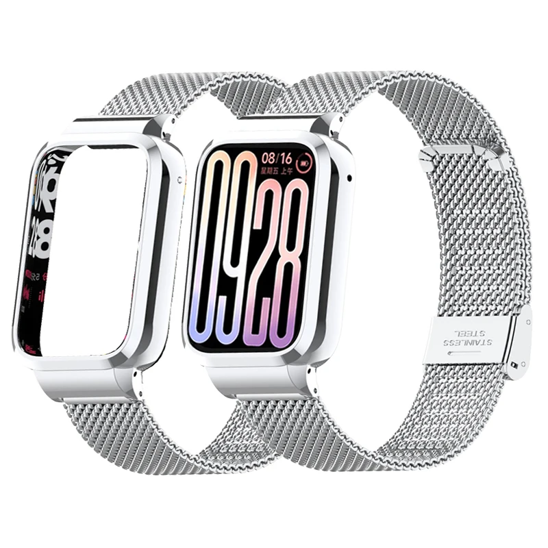 

Металлический ремешок, защитный чехол для Xiaomi Smart Band 9 Pro, ремешок для часов для xiaomi Band 9 pro, браслет + чехол для браслета Mi Band 9Pro