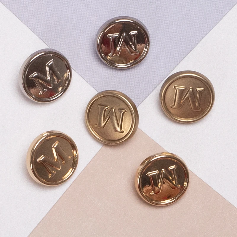 

Ladies' round Silver Gold M-ape Button Faion Simple Attractive Metal Accory for Sewing DIY Home Fabric Crts