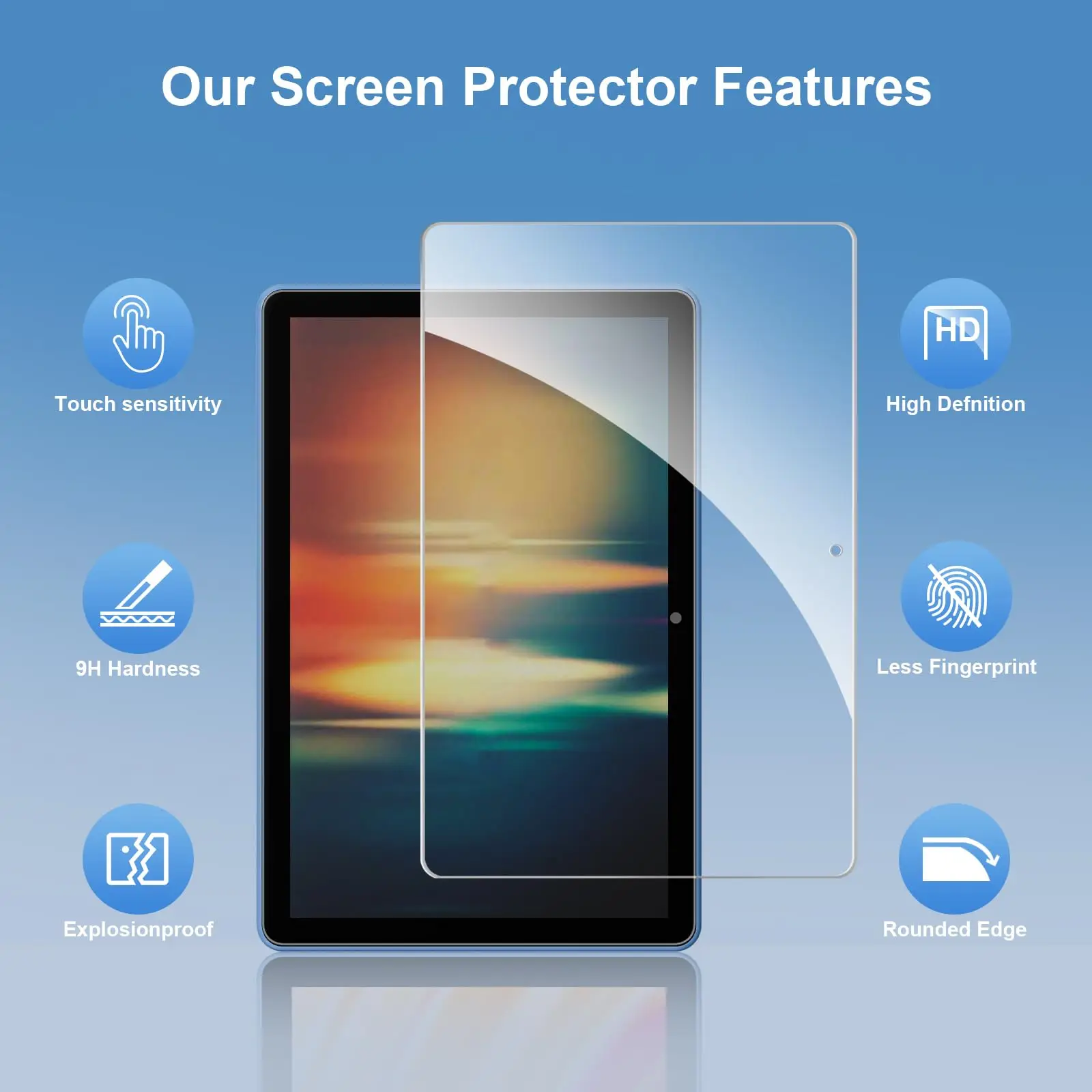 واقي شاشة 8.0 بوصة لهاتف أمازون فاير اتش دي 8 (2024/2022/2020) / فاير اتش دي 8 بلس / فاير اتش دي 8 كيدز برو فيلم مقوى #5