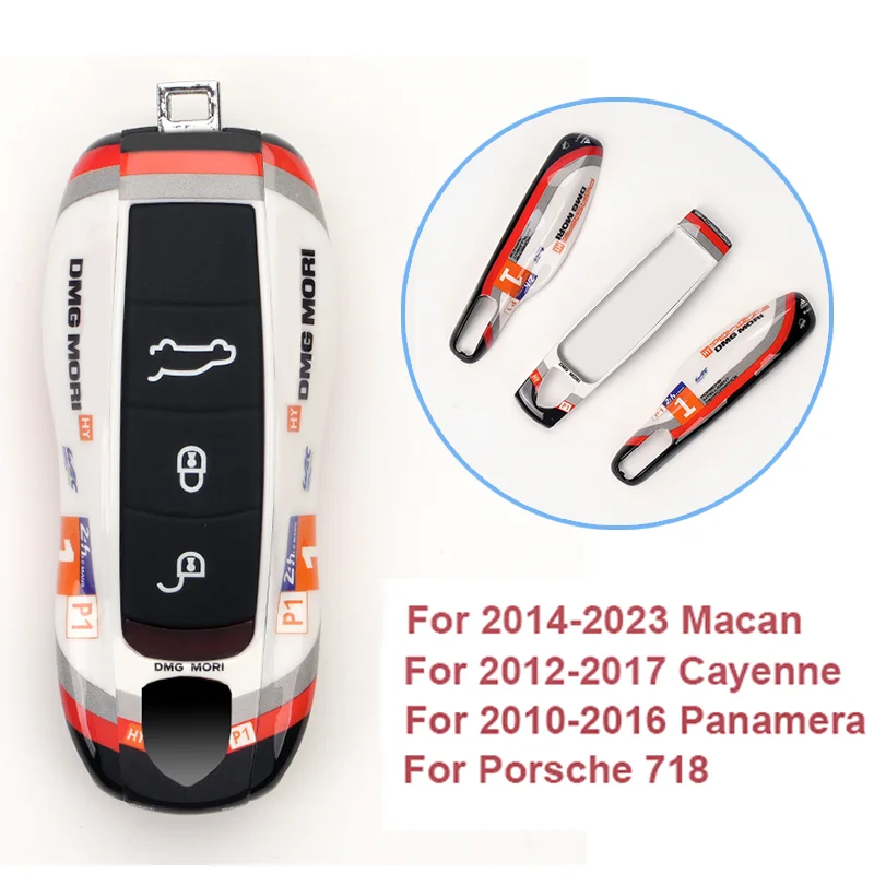 For Porsche Cayenne Macan Panamera Car Smart Remote Key Case Fob Covers Set Shell Auto Key Sport Modification Accessories