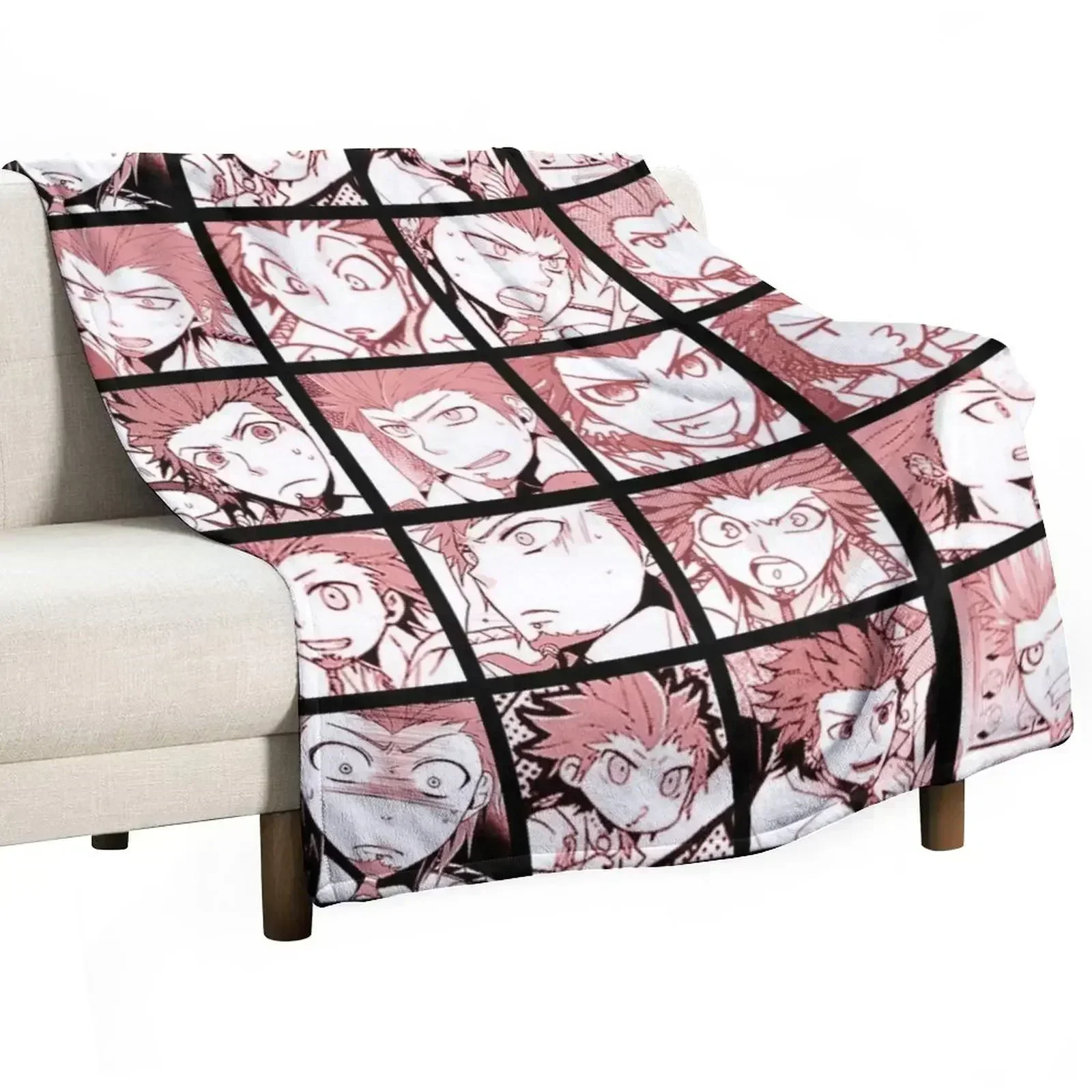Leon Manga Collection (Colored) Throw Blanket Faux Fur Soft Warm Blanket for Bed