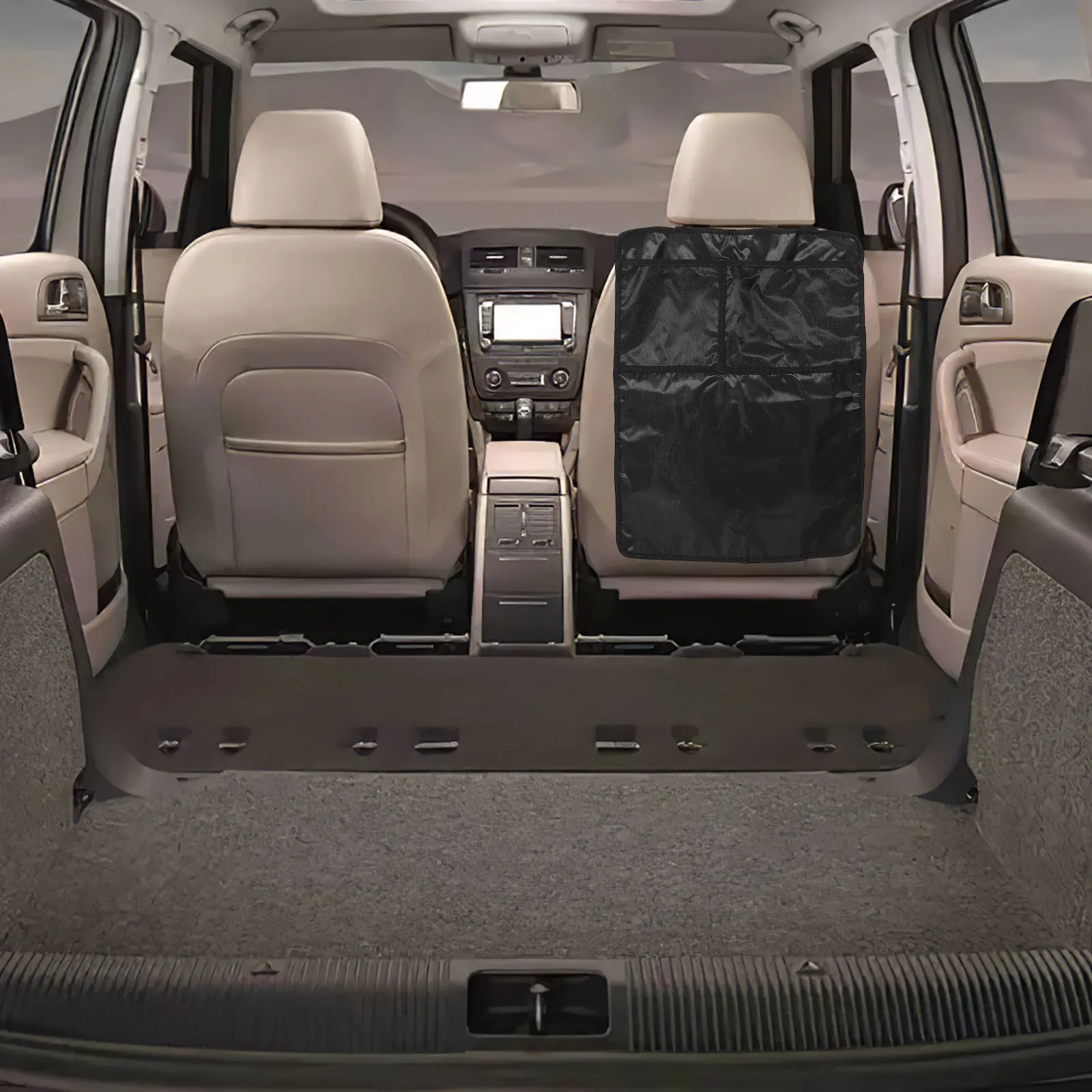 

Car Organizer Backseat Protector Oxford Fabric Double Layer Kick Mat Storage Pockets Seat Back Cover For Vehicle Back Seat