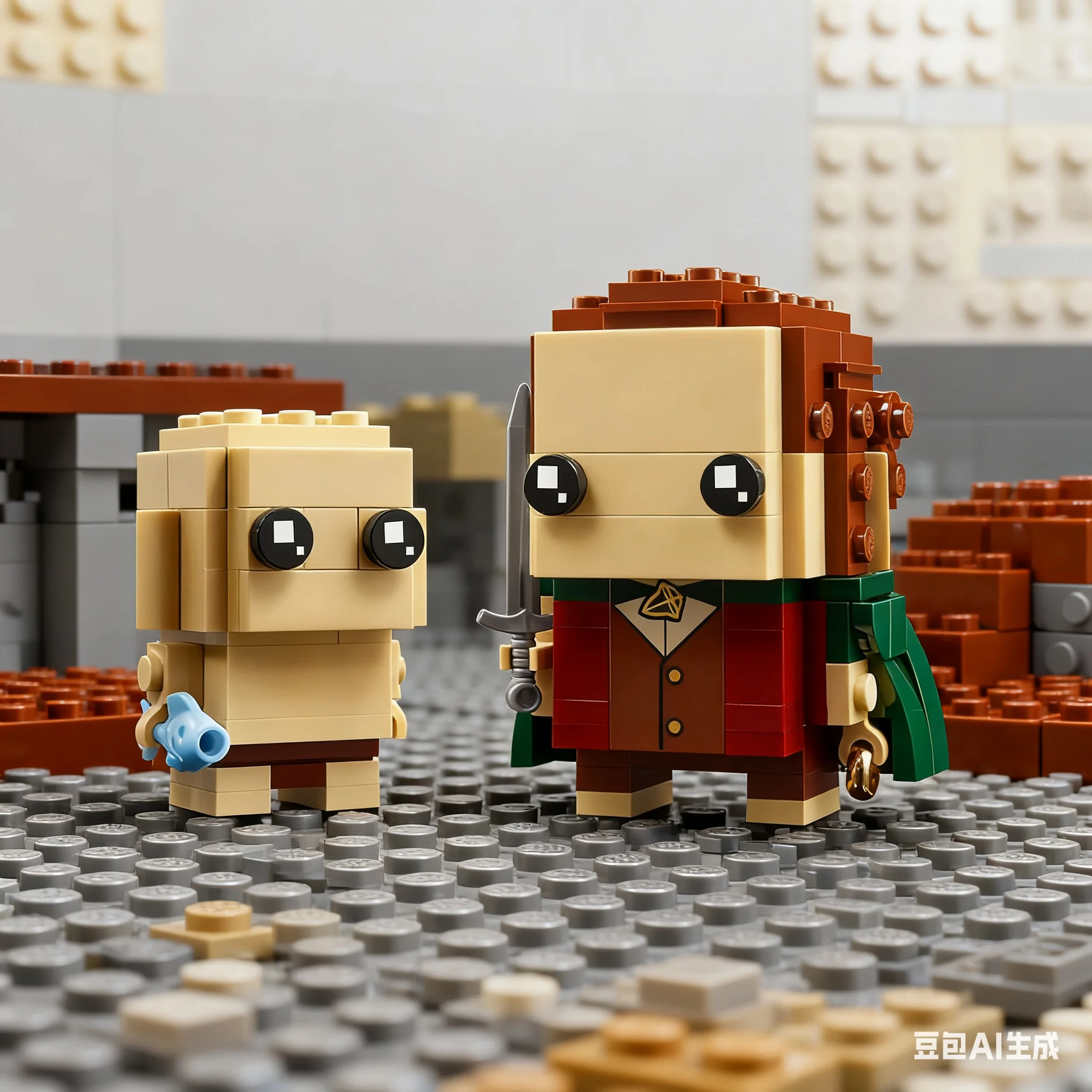 ตัวต่อเลโก้ ซีรีส์หัวเหลี่ยม 40630 โฟรโด้และกอลลัม ตัวต่อของเล่นเด็ก ของขวัญ