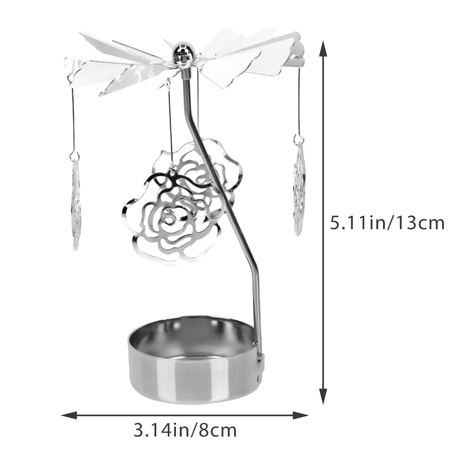 2Pcs Metal Candlestick Delicate Iron Holder Decorative Romantic Home Party Dining Table Centerpiece Delicate Candlestick view 5