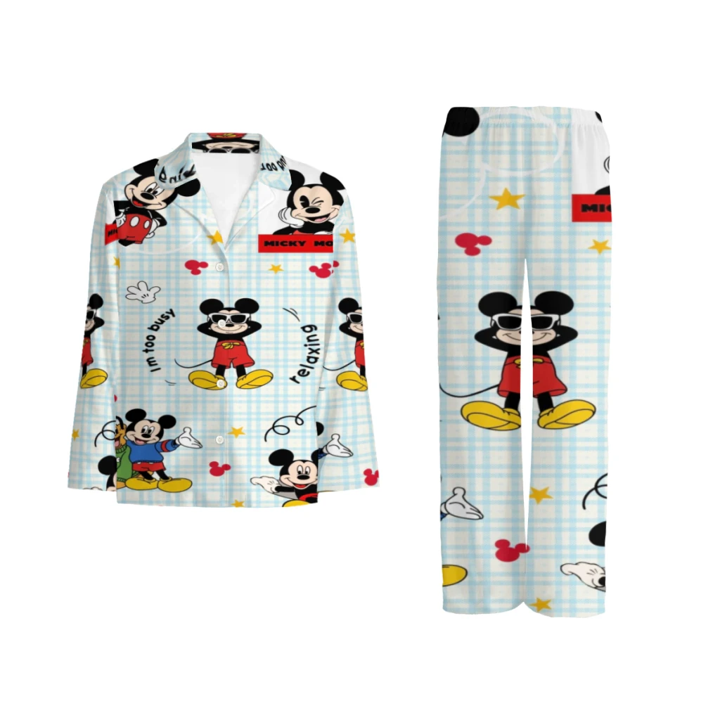 

Disney Mickey Mouse Complete set of printed pajamas, comfortable/cute/patterne