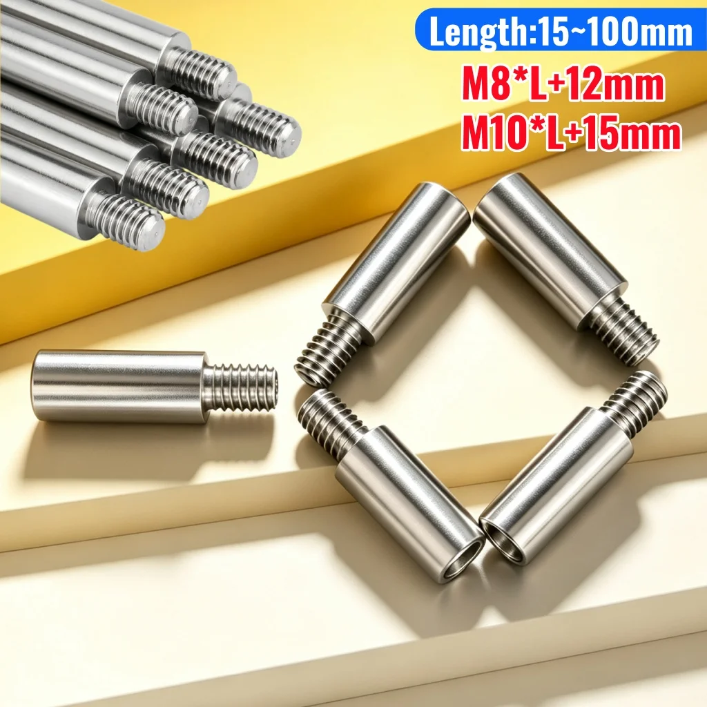 1/2pcs M8 M10 Stainless Steel Threaded Pillar Round Standoff Male To Female PCB Standoff Spacer Screw Bolt Single Head Column