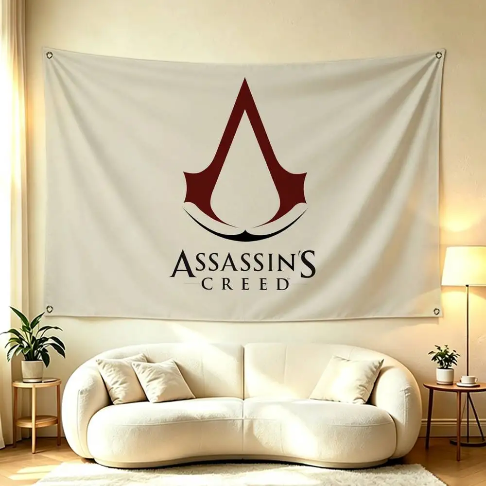 Game A-Assassins Creed  Flags Wall Hanging Tapestry Outdoor Garage Room Decorative flag Background Blanket