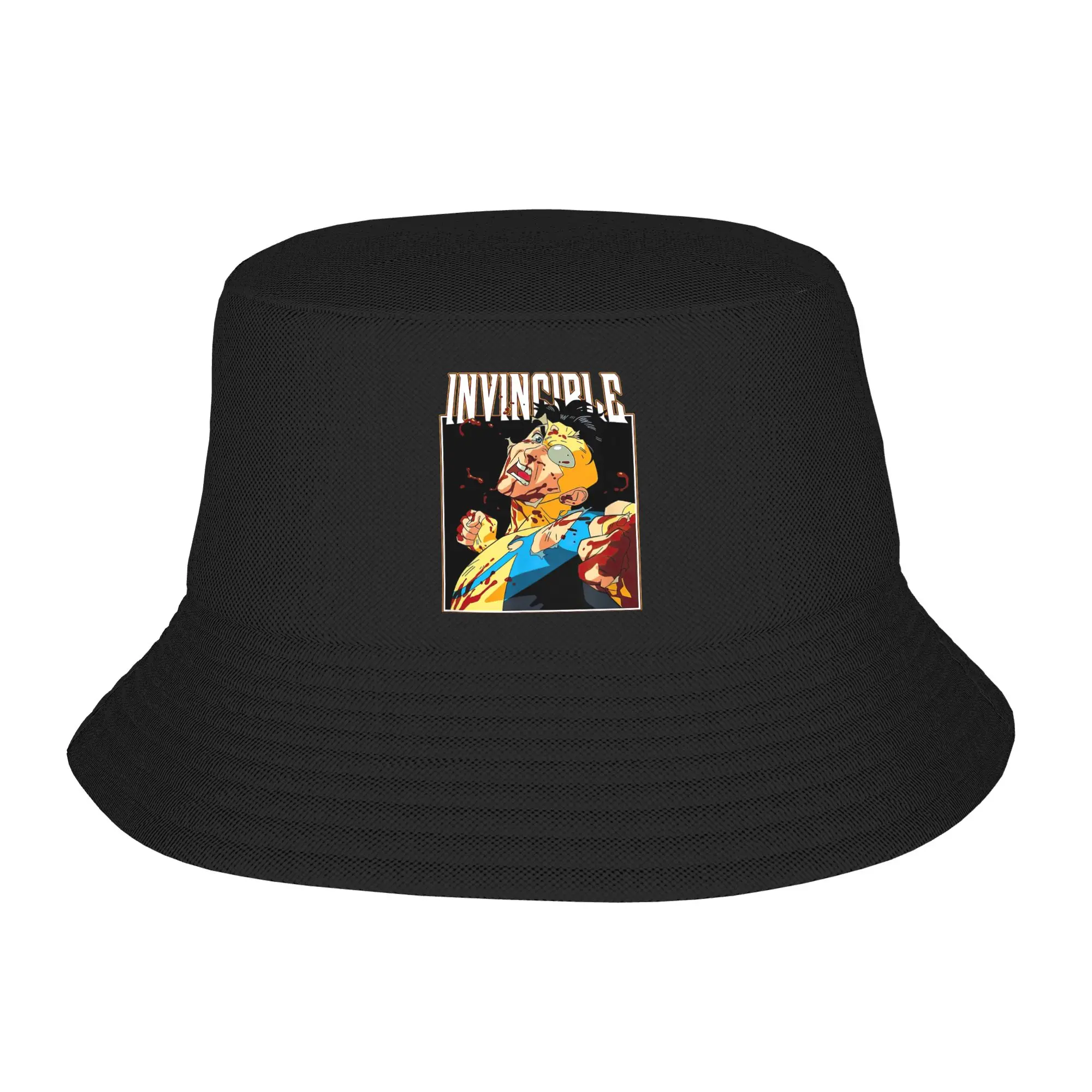 Spring Headwear Invincible Battle Damaged Mark Stuff Bucket Hat Streetwear Unisex Sun Hat  Bob Fishing Caps Outdoor