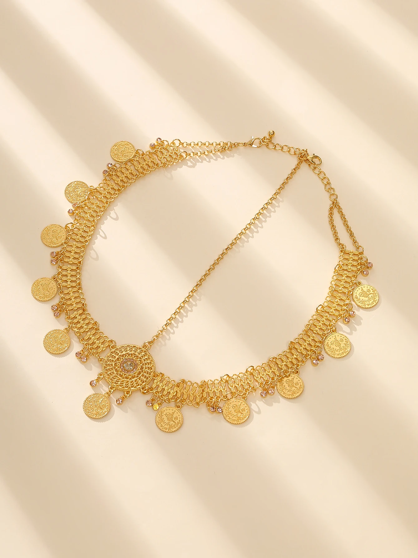 البوهيمي الذهب هندسية طباعة عملة الترتر شرابة السيدات عقال الموضة مناسبة لحفلات الزفاف في الهواء الطلق هدايا للأصدقاء #3