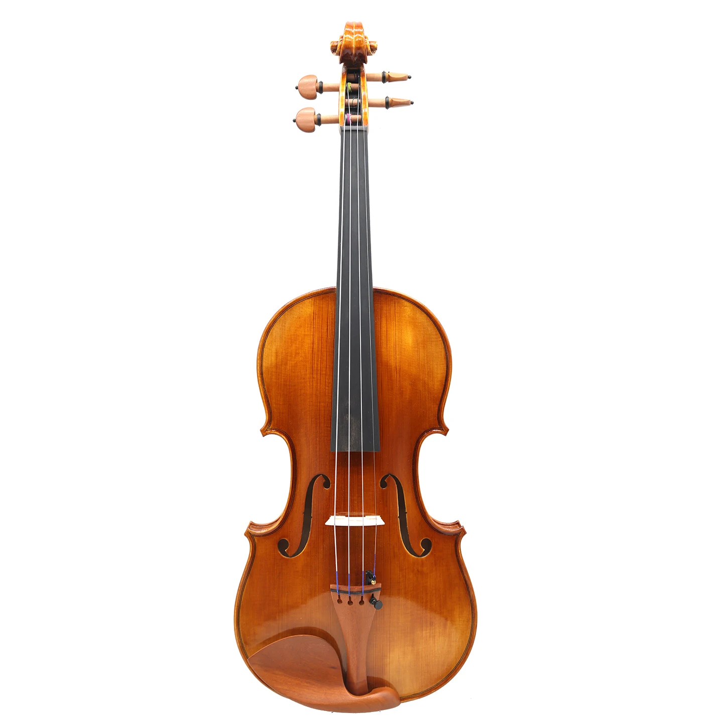 CHENTUO CT3.5 Student Violin Handmade Solid Wood Vintage Style Beginners Professionals Spruce Flame Maple Ebony