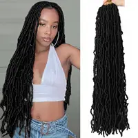 1/6 paquetes de pelo de ganchillo de imitación Locs suaves de 30 pulgadas para Locs desgastados Butterfly Locs pelo de ganchillo para mujeres