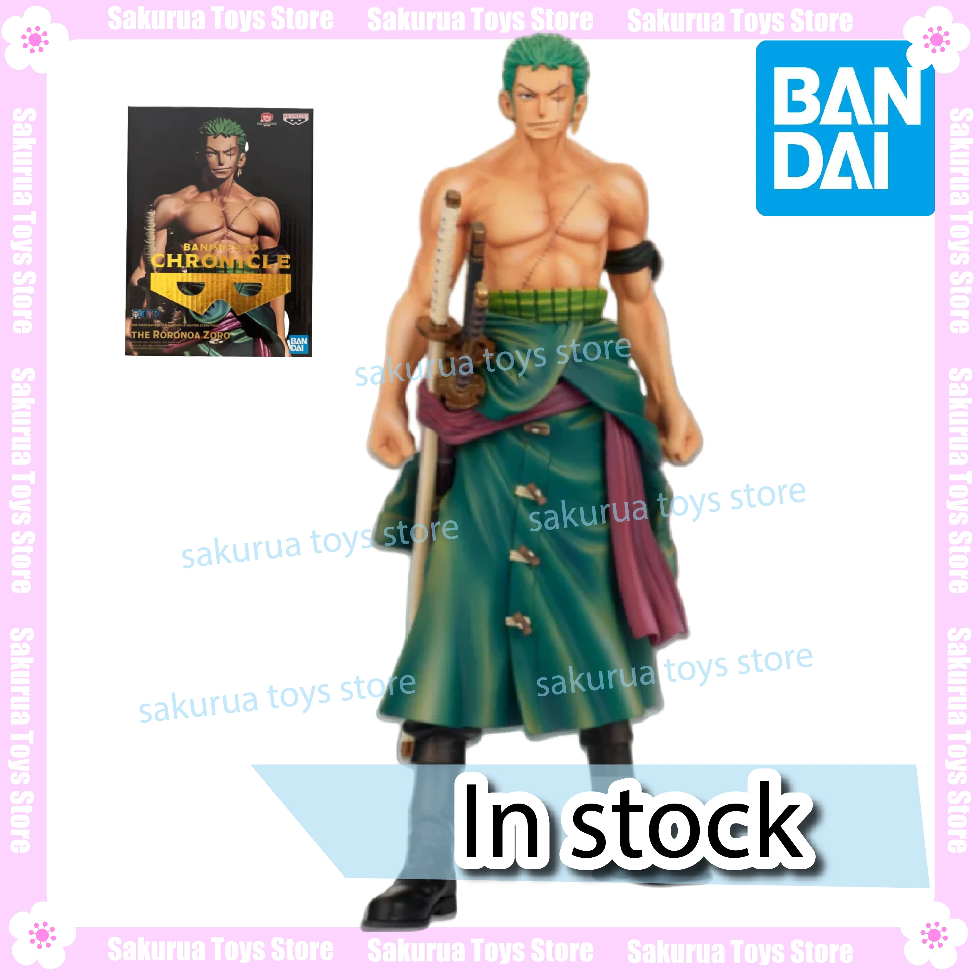 Disponibile Bandai Genuine One Piece Chronicles MSP Zoro Spada a tre spazole Scenario Figure Action Doll Collection Regali