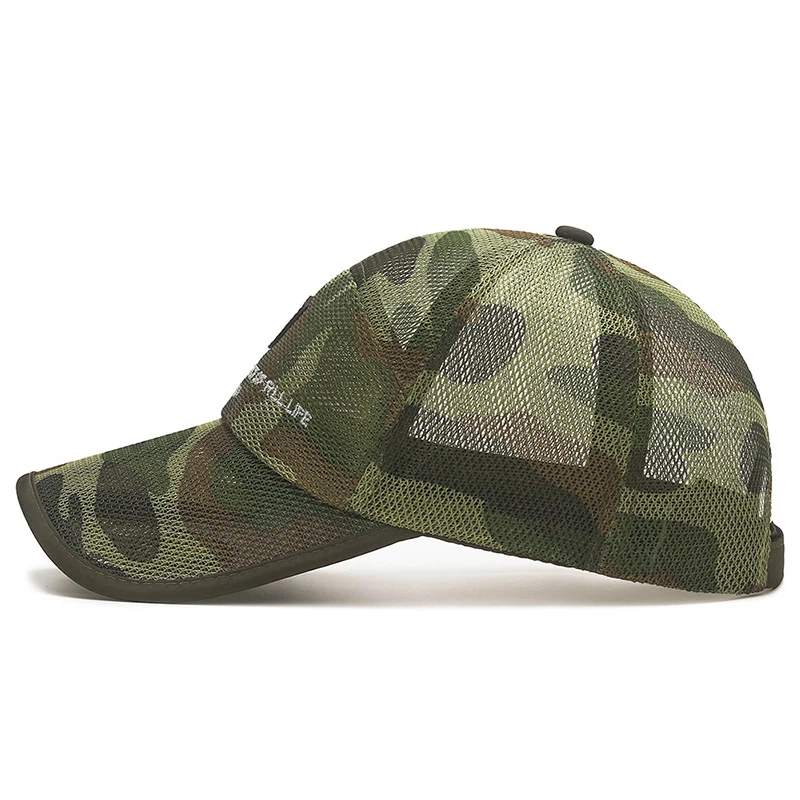 Summer Adjustable Baseball Caps Women Men Camouflage Hats Full Mesh Baseball Cap Unisex Trucker Caps Quick Dry Golf Running Hat