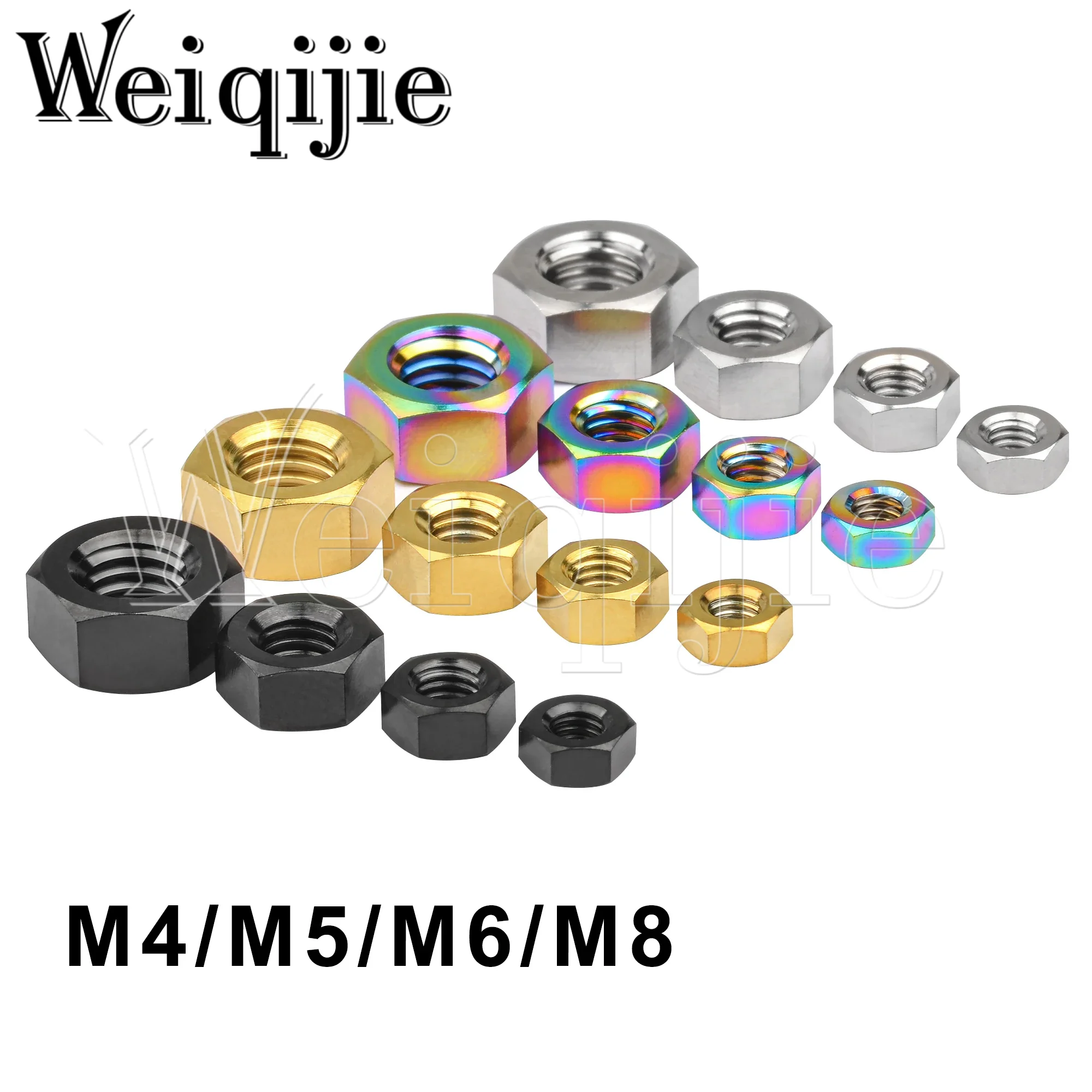 

Weiqijie Titanium Alloy Nut M4 M5 M6 M8 Hex Nut For Bicycle Motorcycle