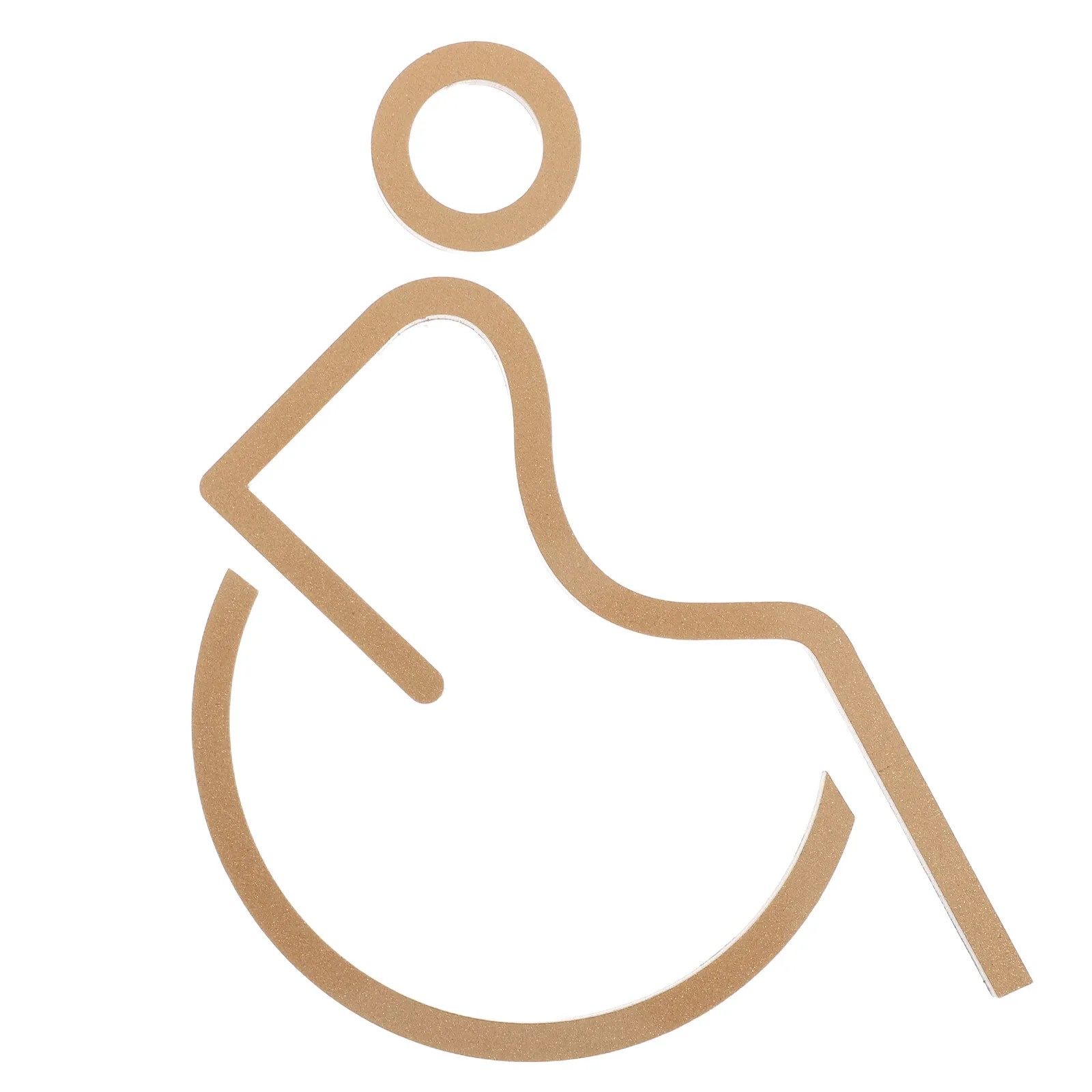Disability Bathroom Decal Acrylic Handicap Restroom Sign Waterproof Scratch-Resistant Universal Unisex Symbol Commercial Office