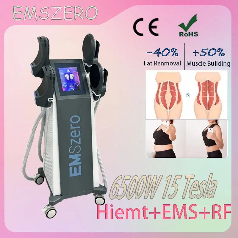 EMS electromagnetic muscle stimulator 6500W EMSZERO RF body fat burning shaping EMS non-invasive beauty device