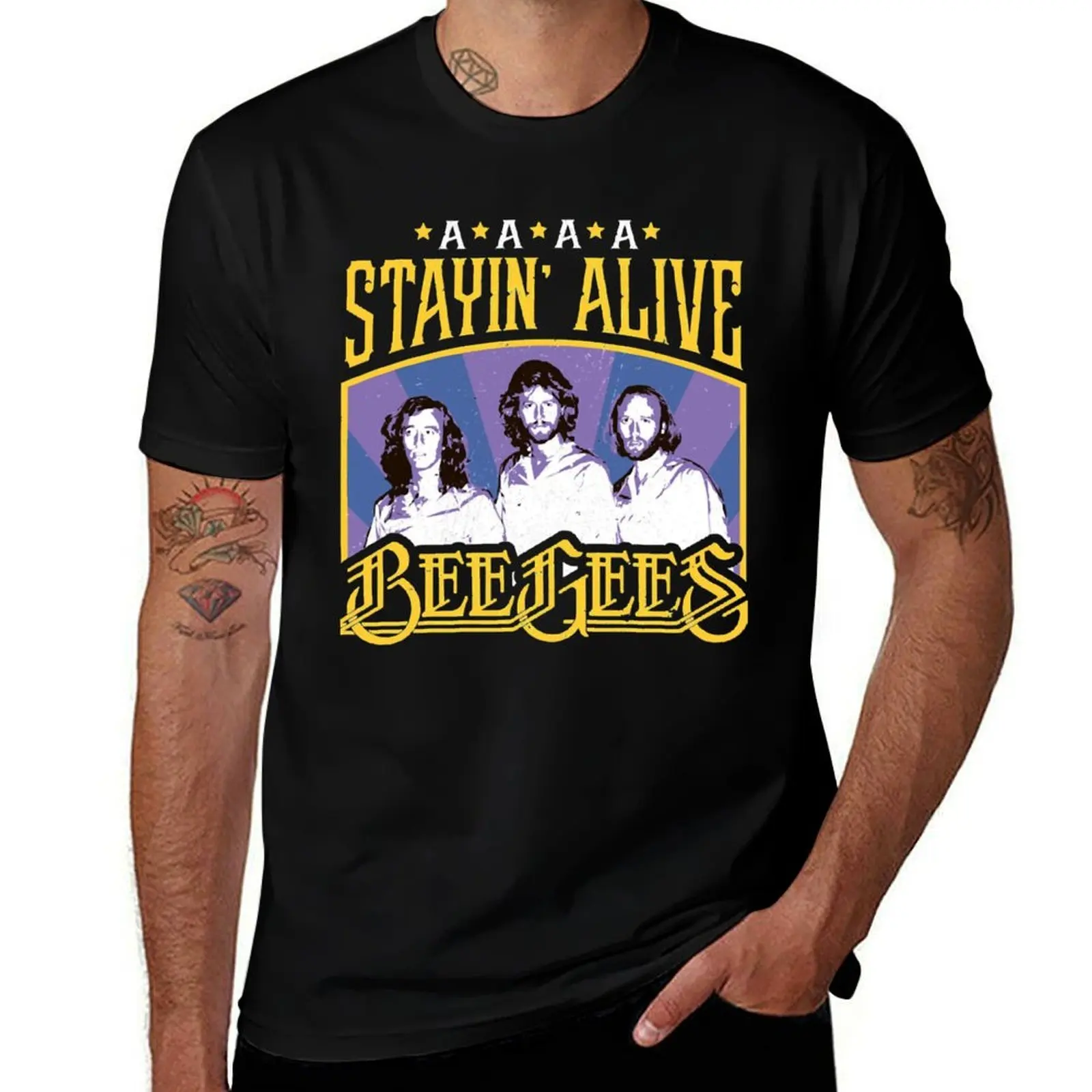 Bee Gees For Fans T-Shirt Big and Tall Basic Tee Shirt T-Shirt