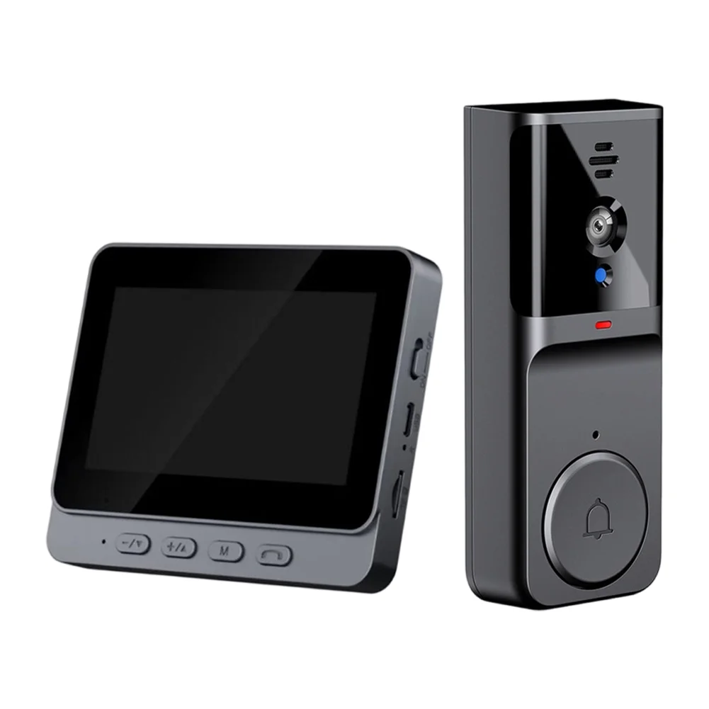 Wireless Doorbell with 4.3 inch Visual Display and Intercom Support for Real-Time Observation and Voice Interaction