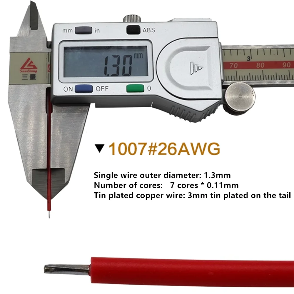 50 Stück 26AWG Silikon-Dupont-Jumperkabel 1007 Anschlusskabel 10/20/30CM Stecker auf Stecker, Buchse auf Buchse, Stecker auf Buchse – Detail 1