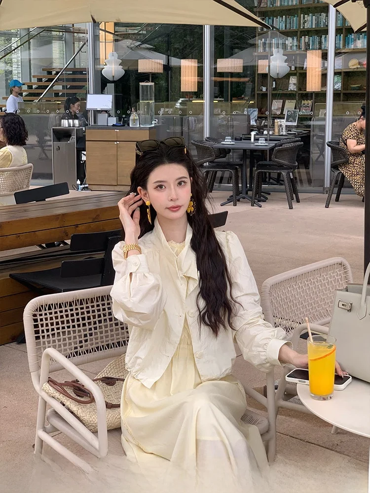 

Легкий летний тонкий топ Kunzong Sli Lantern Sve ort для женщин, новый модный дизайн, нейлон, для повседневной носки