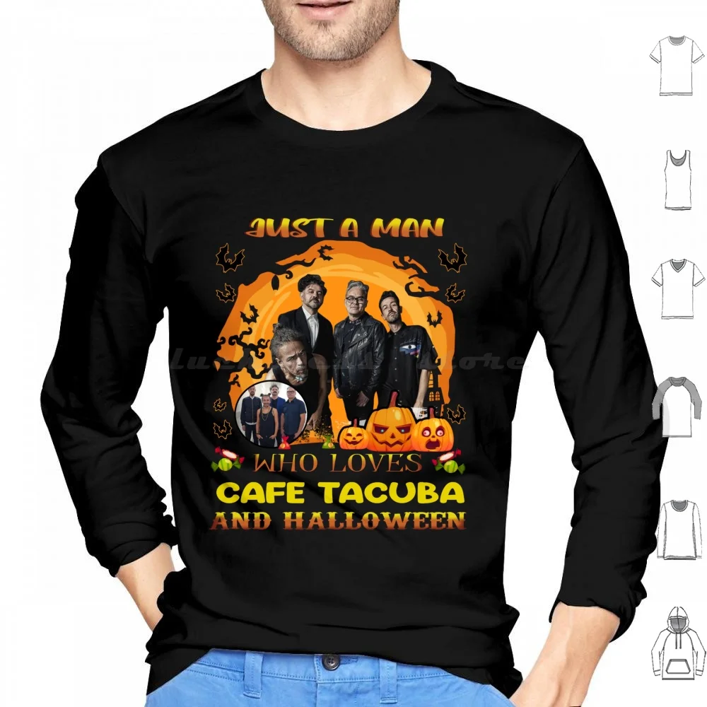 

Толстовки Just A Man Who Loves Tacuba и Хэллоуин с длинным рукавом Cafe Tacuba Cafe Tacvba Band Mexican Band Tacubos Vintage