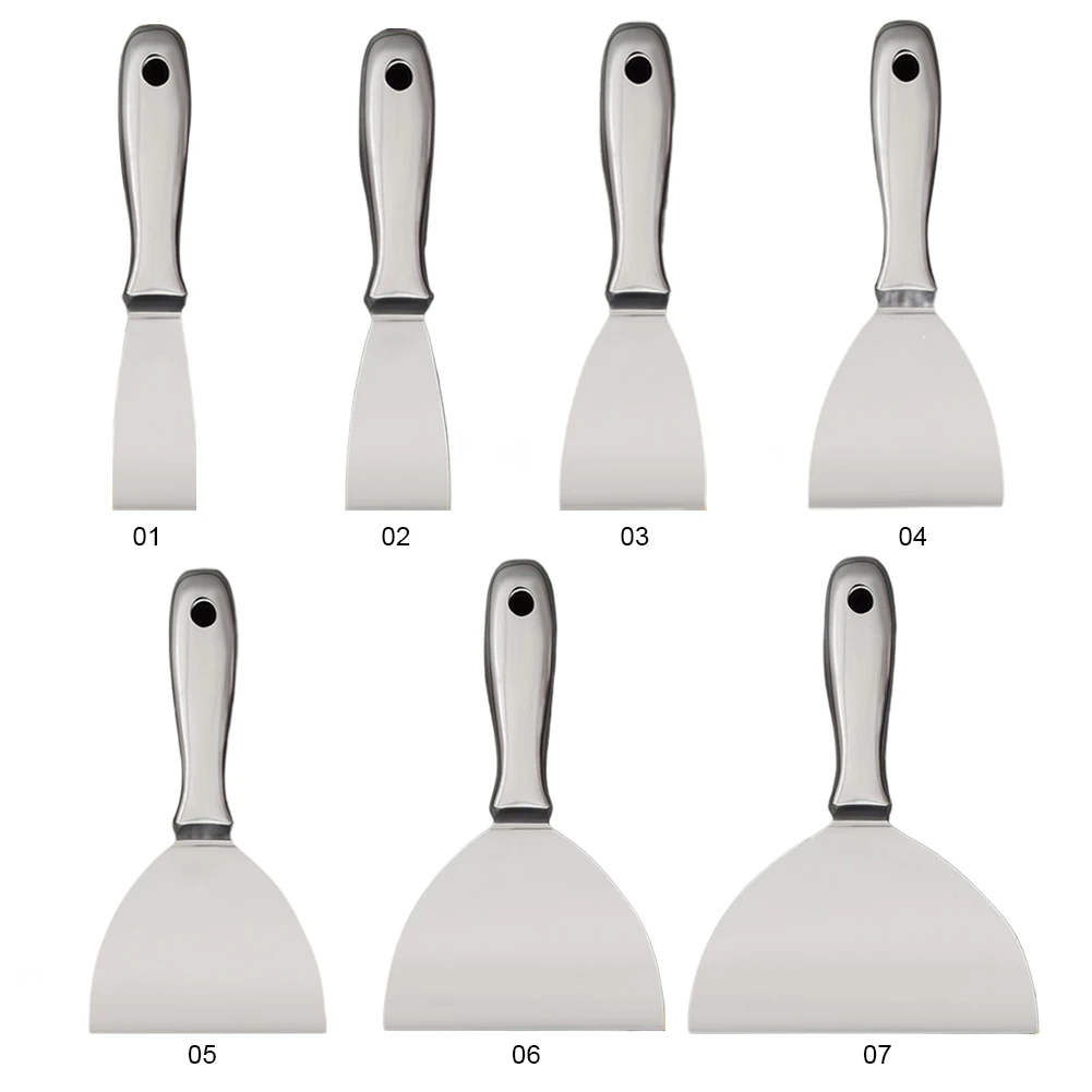 Coltello per stucco in acciaio inossidabile monopezzo Raschietto per vernice Raschietto per stucco Coltello per pittori per malta per piastrelle in ceramica da parete per pavimenti