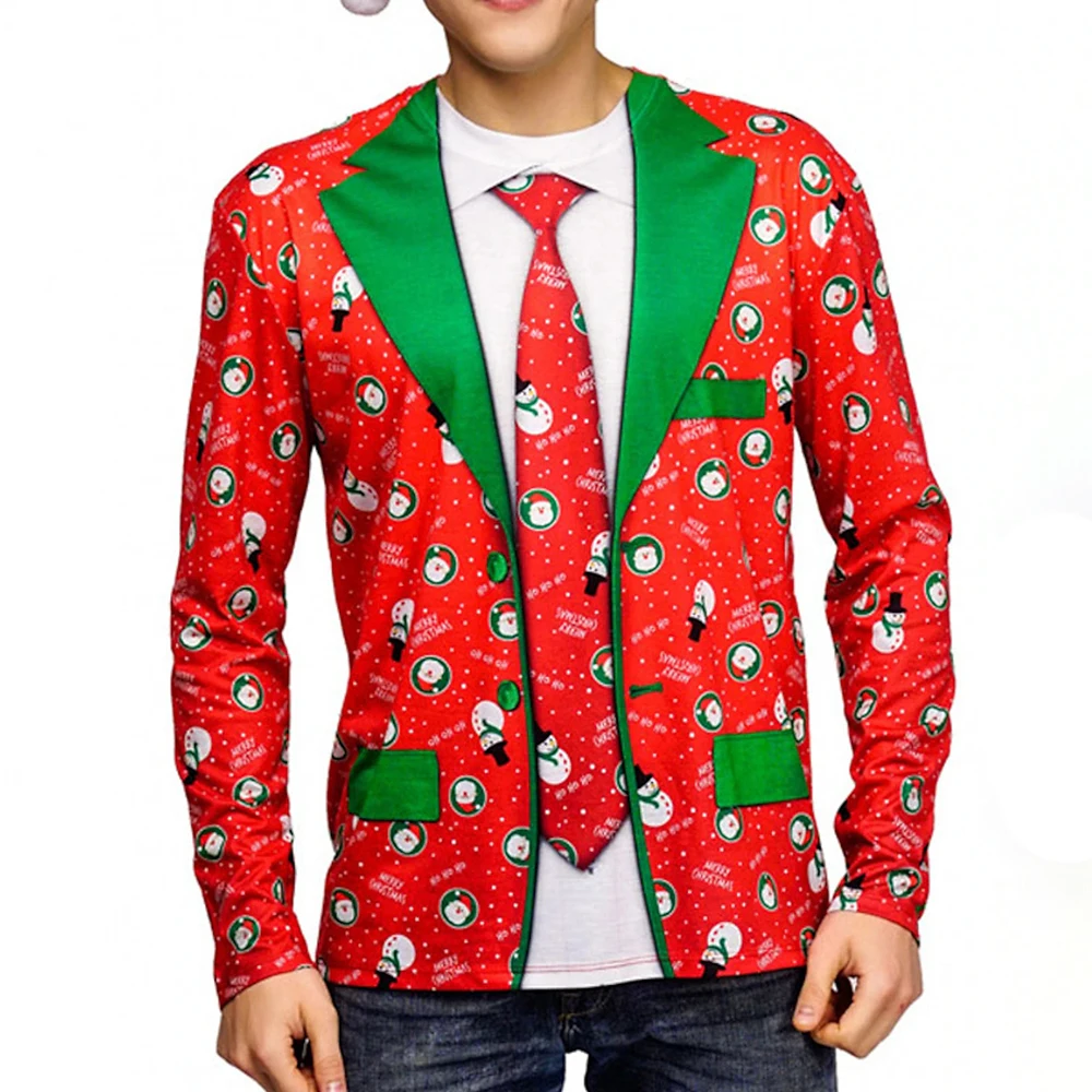 3D Christmas Clothing Men's Crew Neck Hoodie Lucky Christmas Casual Fashion Loose Clothing Merry Christmas Oversized
