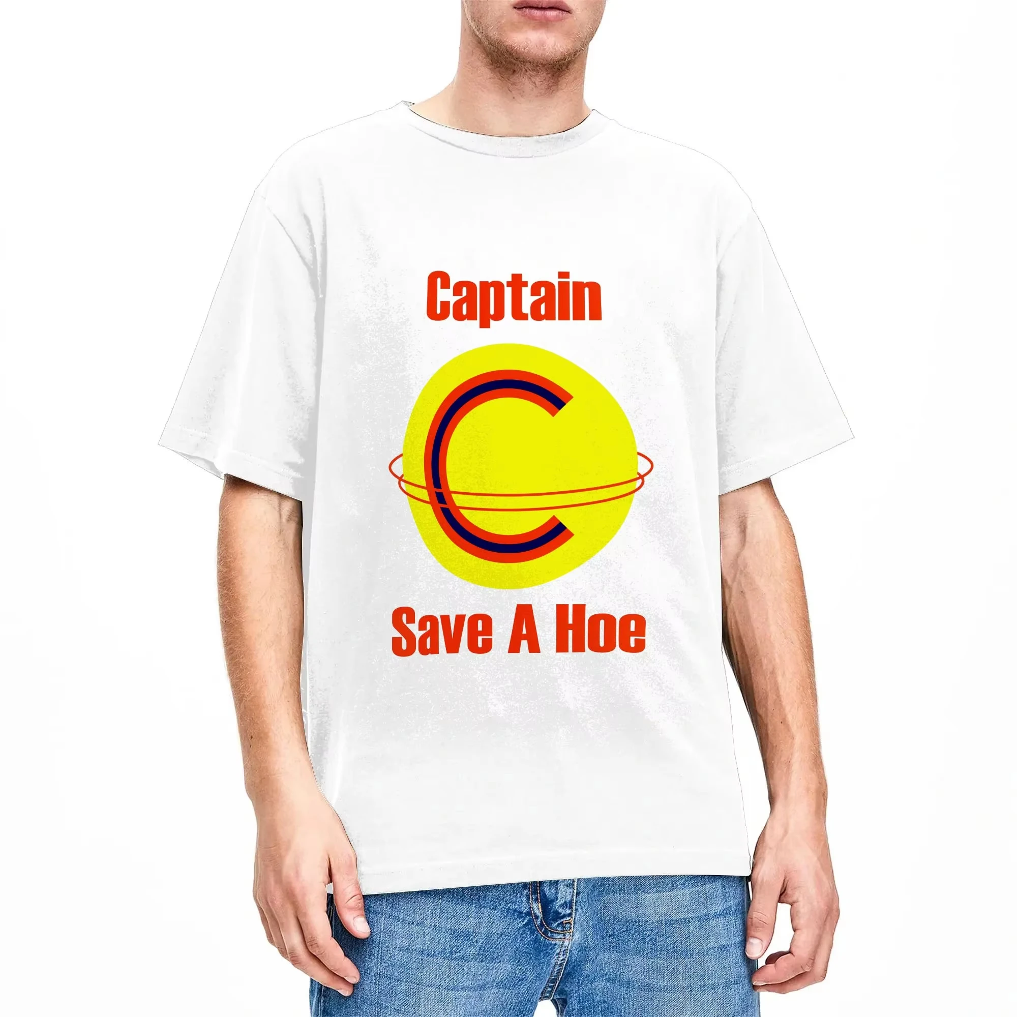 Captain Save a Hoe T Shirt Beach Popular T Shirts Pure Cotton O Neck Oversized Clothing Short-Sleeved Aesthetic Tops