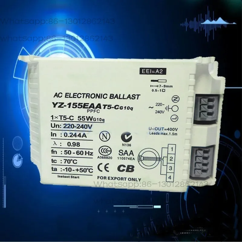 YZ-155EAA T5-C  AC 220-240V  Fluorescent Lamp 55W Electronic Ballast For T5 Ring Lamp Standard Reator