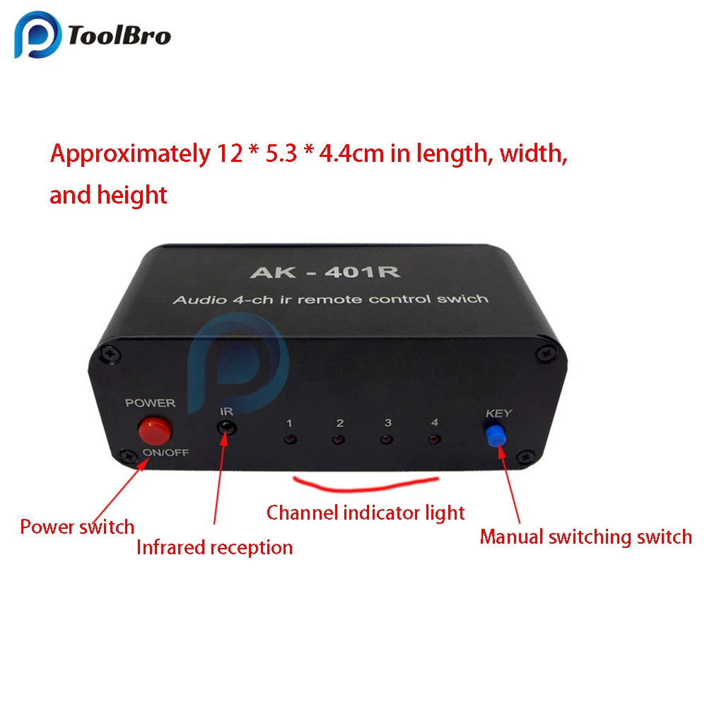 Imagem -05 - Interruptor de Controle Remoto para Placa Amplificadora Distribuidor de Sinal Selector Fonte Switcher ir Entradas Saída Rca dc 12v Canais