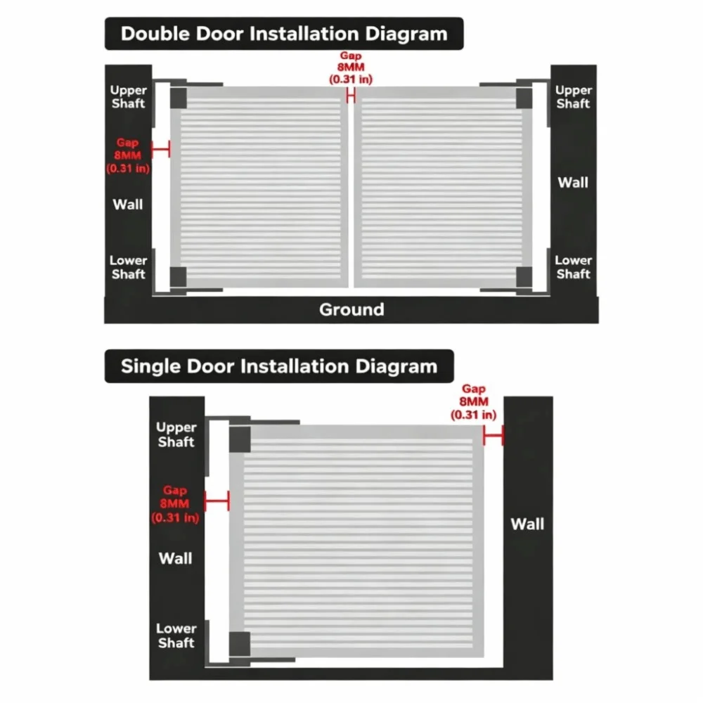 2pcs Stainless Steel Door Hinge Kit 270 Degree Rotation Black Rotating Pivot Hinge Includes Screws Solid Construction