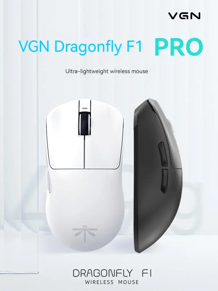 VGN Dragonfly F1 2.4G Wireless Mouse PAW 3395 Rechargeable Dual-mode Gaming Mouse Fps Light Weight Customize Gaming Accessories