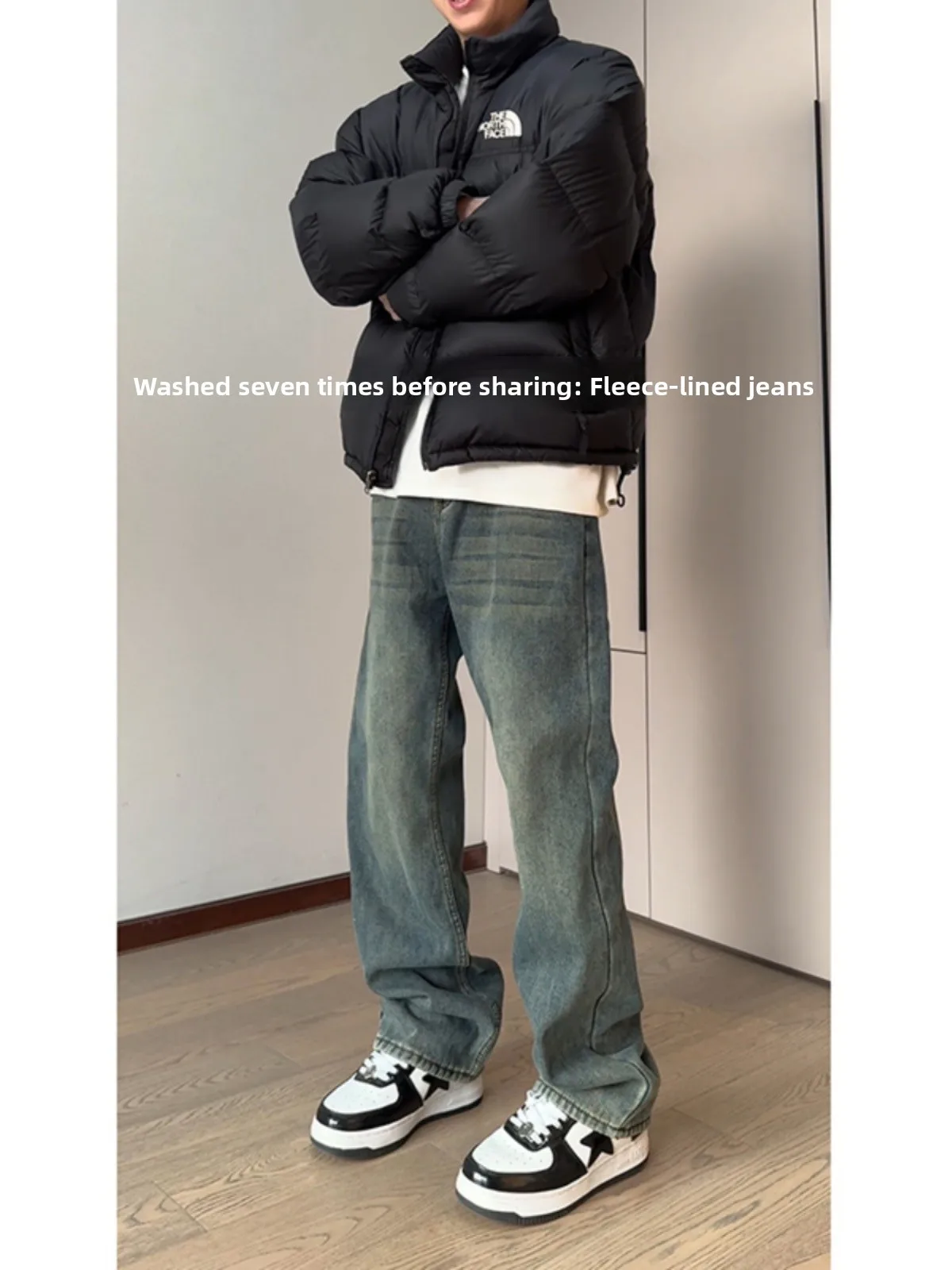 

Мужские синие джинсы в стиле ретро, американского кроя, с эффектом потертости, зауженные, в стиле High Street, слегка расклешенные, модные, из смесового хлопка и полиэстера