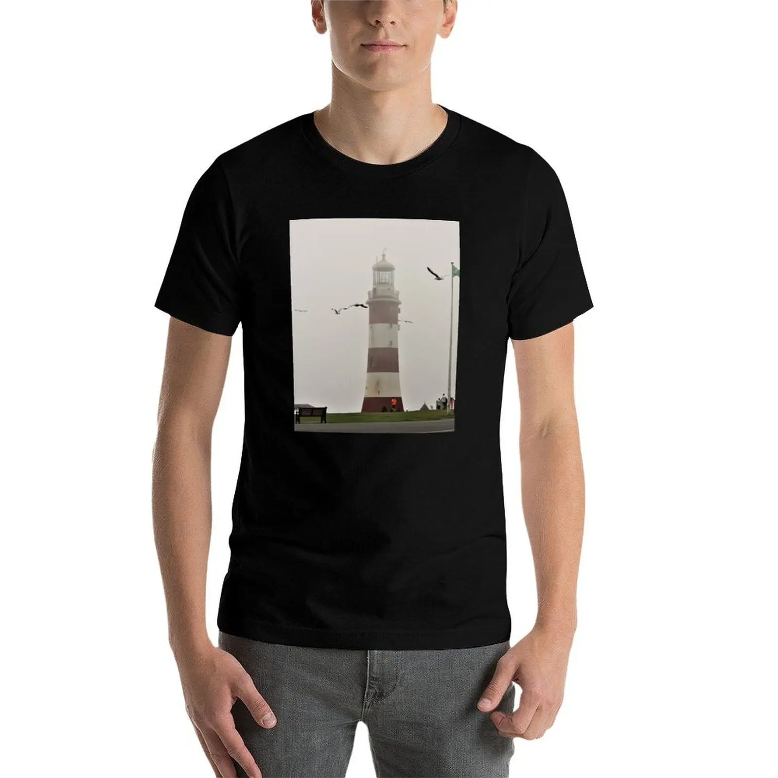 

Former Lighthouse in the Fog T-Shirt mens graphic t shirts essential t shirt T-Shirt