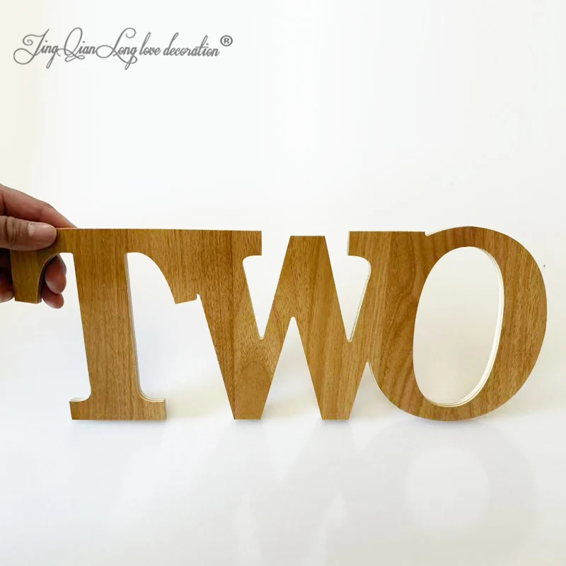 

Wooden Photo Prop for First Birthday custom Number TWO, Smash Cake, Number2, Birthday Photo Prop, Baby Photo2