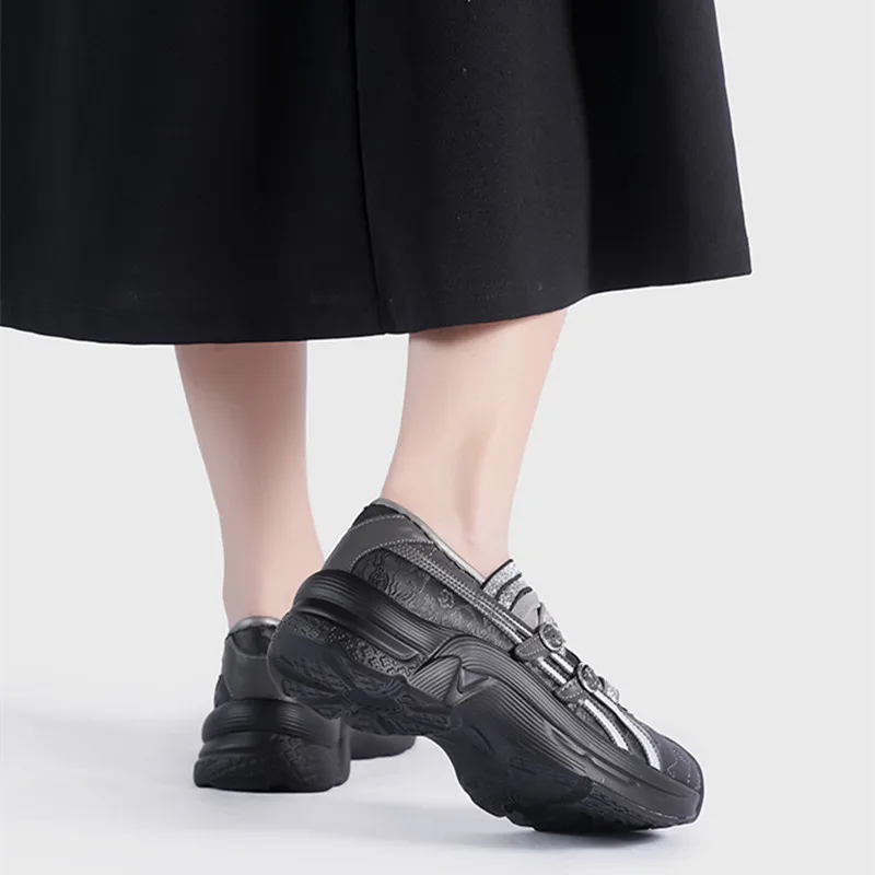 Women Casual Loafers Strap Ballet Dance Flats Shoes Spring Autumn Thick Sole Espadrilles Female Sports Walking Sneakers Shoes
