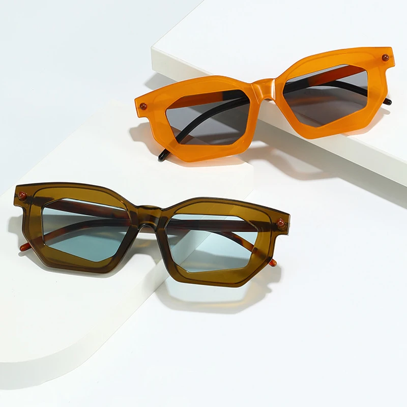 دروبشيبينغ موضة جديدة للرجال والنساء تصميم فريد من نوعه على شكل نظارات شمسية شخصية للتصوير في الشوارع نظارات شمسية كلاسيكية #4