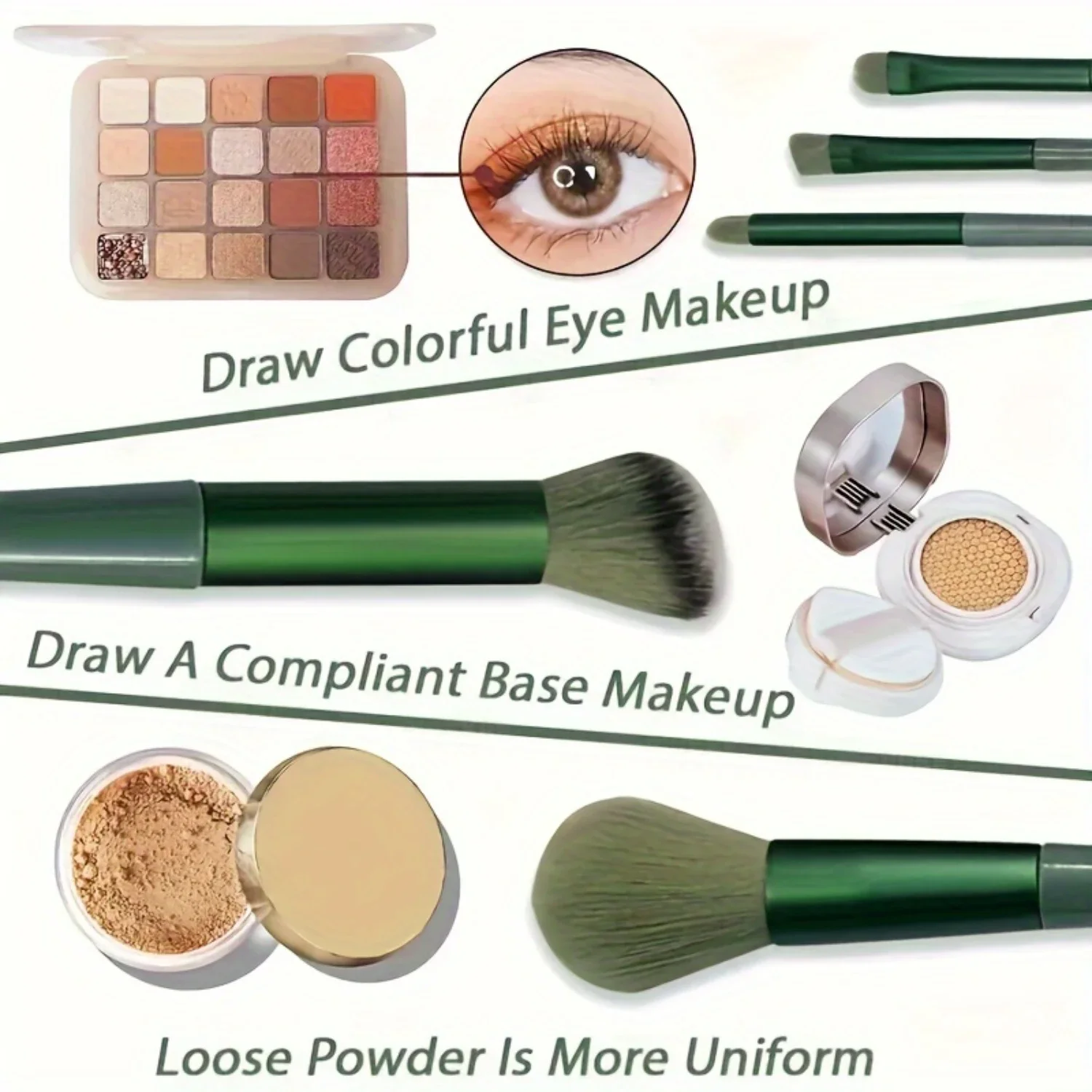 Juego de brochas de maquillaje suaves y lujosas de 13 piezas para una aplicación impecable