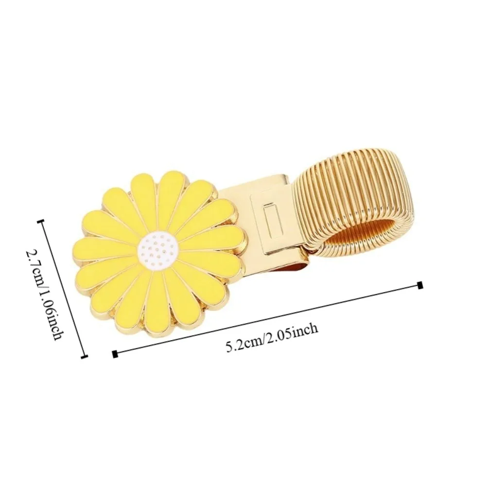 Cherry Blossom Daisy Pen Holder Metal Bookmark Spring Pen Clips with Enamel Coating Secure Grip Pen Holder Clip