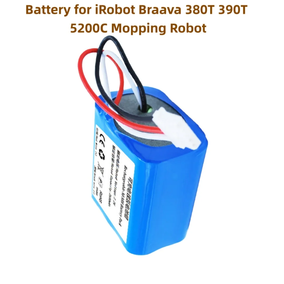 7.2V Replacement Battery for iRobot Braava 380T 390T 5200C Mopping Robot
