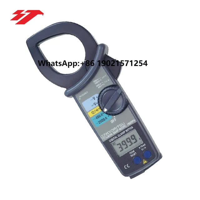 

KYORITSU 2002PA Digital Clamp Meter Measures AC/DC Current 2000A Peak Hold Measures Resistance Voltage Capacitance Temperature