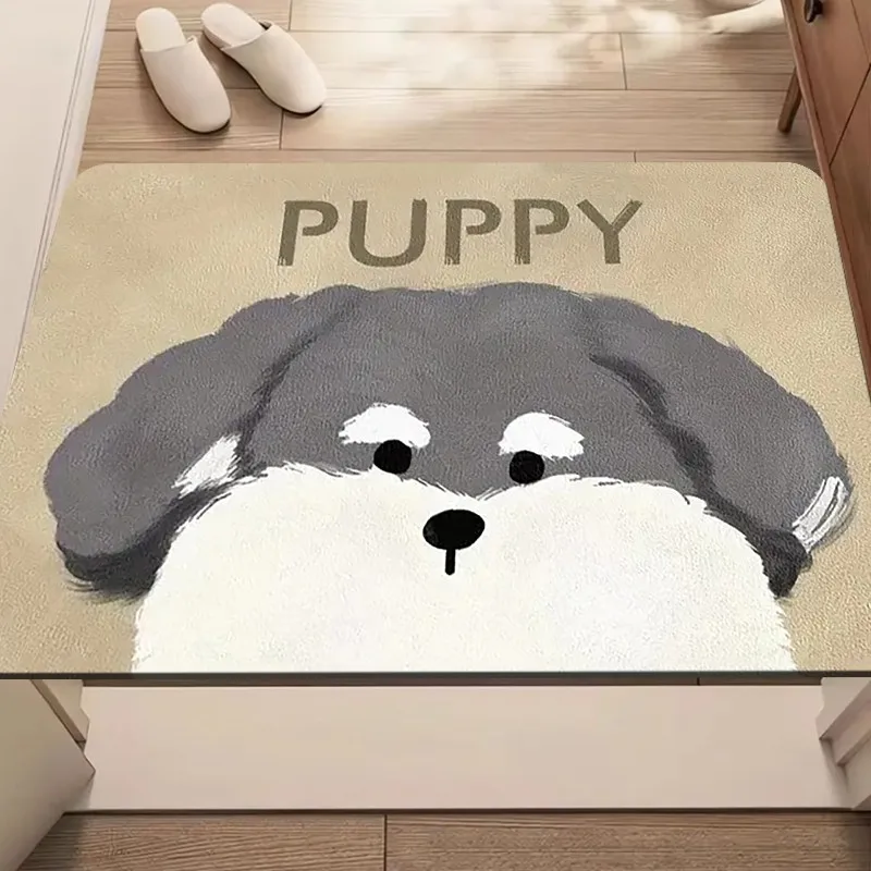 

Коврик для прихожей с изображением щенка – милый дизайн с собачьей мордочкой, мягкий коврик для спальни, кухни, домашнего декора, 1 шт.