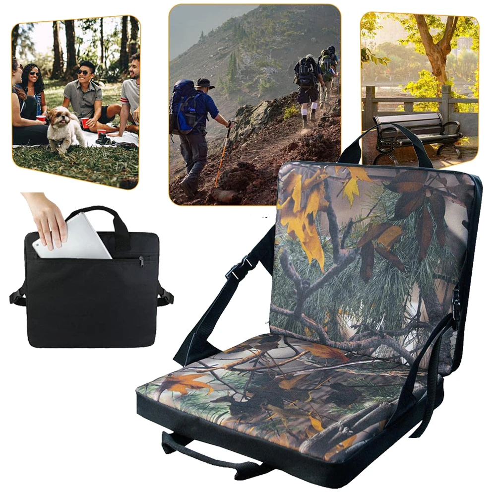 

Tactical Camping Padded Floor Chair Portable Foldable Waterproof Fishing Seat Cushion Stadium Seats for Grandstands Stadium