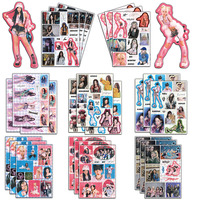 8PCS Creative Character Women's Group Sticker Personality Sticker DIY Box Notebook Sticker