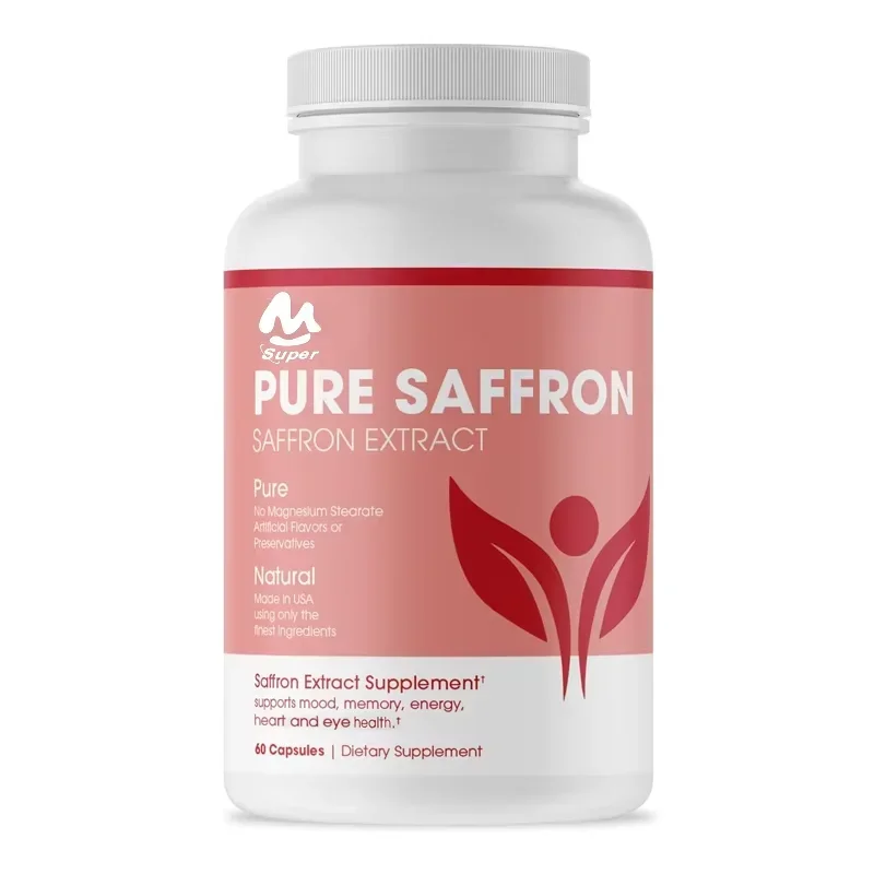 

- 100% Pure Saffron Extract Capsules - Saffron Supplement Boosts Energy and Mood, Supports Eye and Heart Health