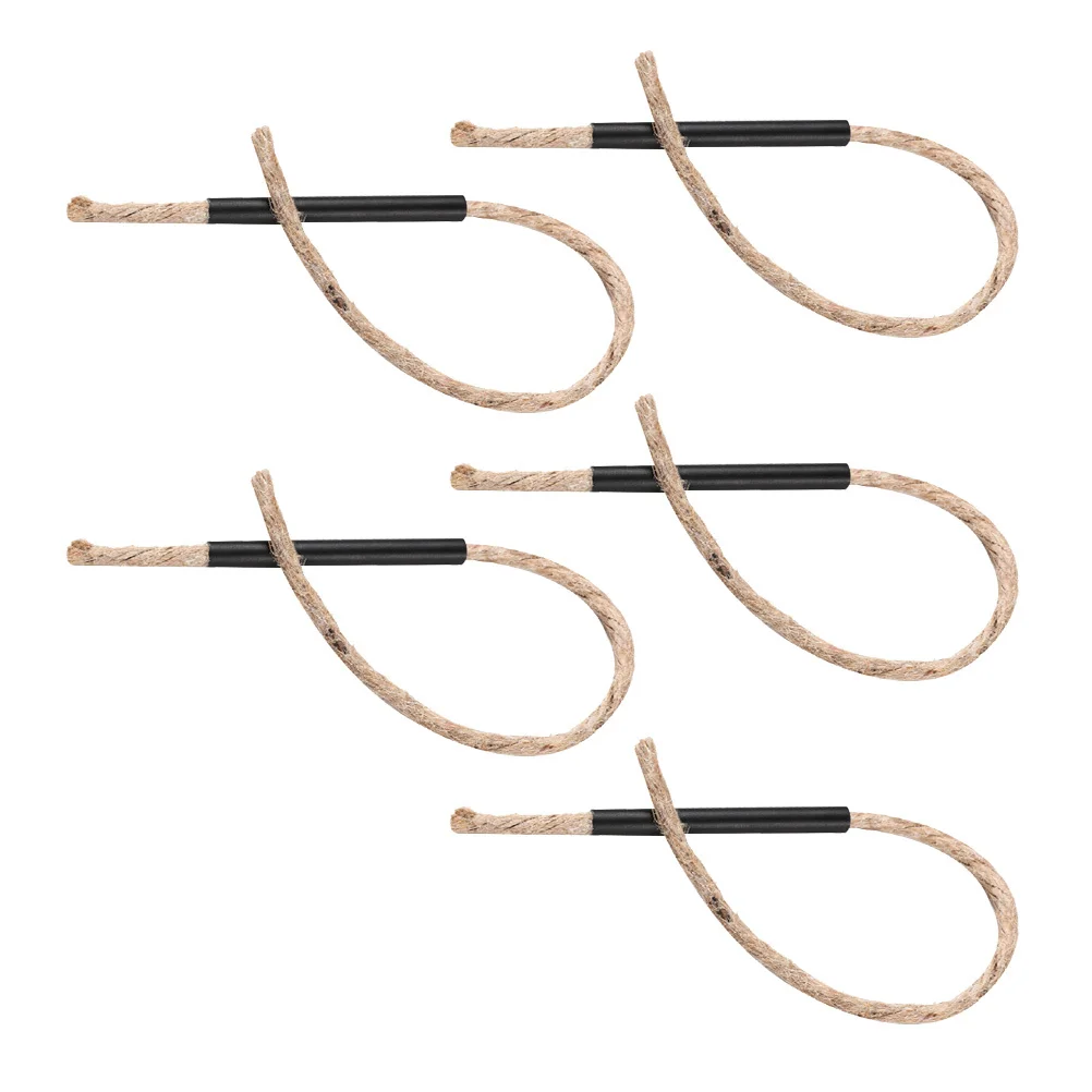 5Pcs Flame Fire Rope Long Burning Weatherproof Wick for Outdoor Camping Hiking Backpacking Fire Starting Essential Kit