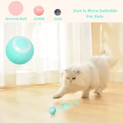 Catdog-Bola interactiva para mascotas, juguete inteligente para mascotas, bola rodante automática para interiores, interactivo electrónico juguete, accesorios de juego para mascotas