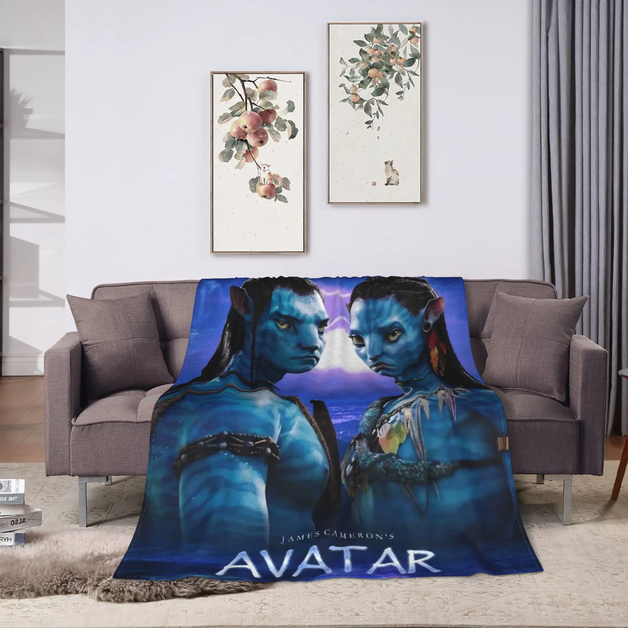 Films Avatar  Blanket Quality Super Soft  Throw Blanket Autumn Kids Adult Couch Chair Print Bedspread