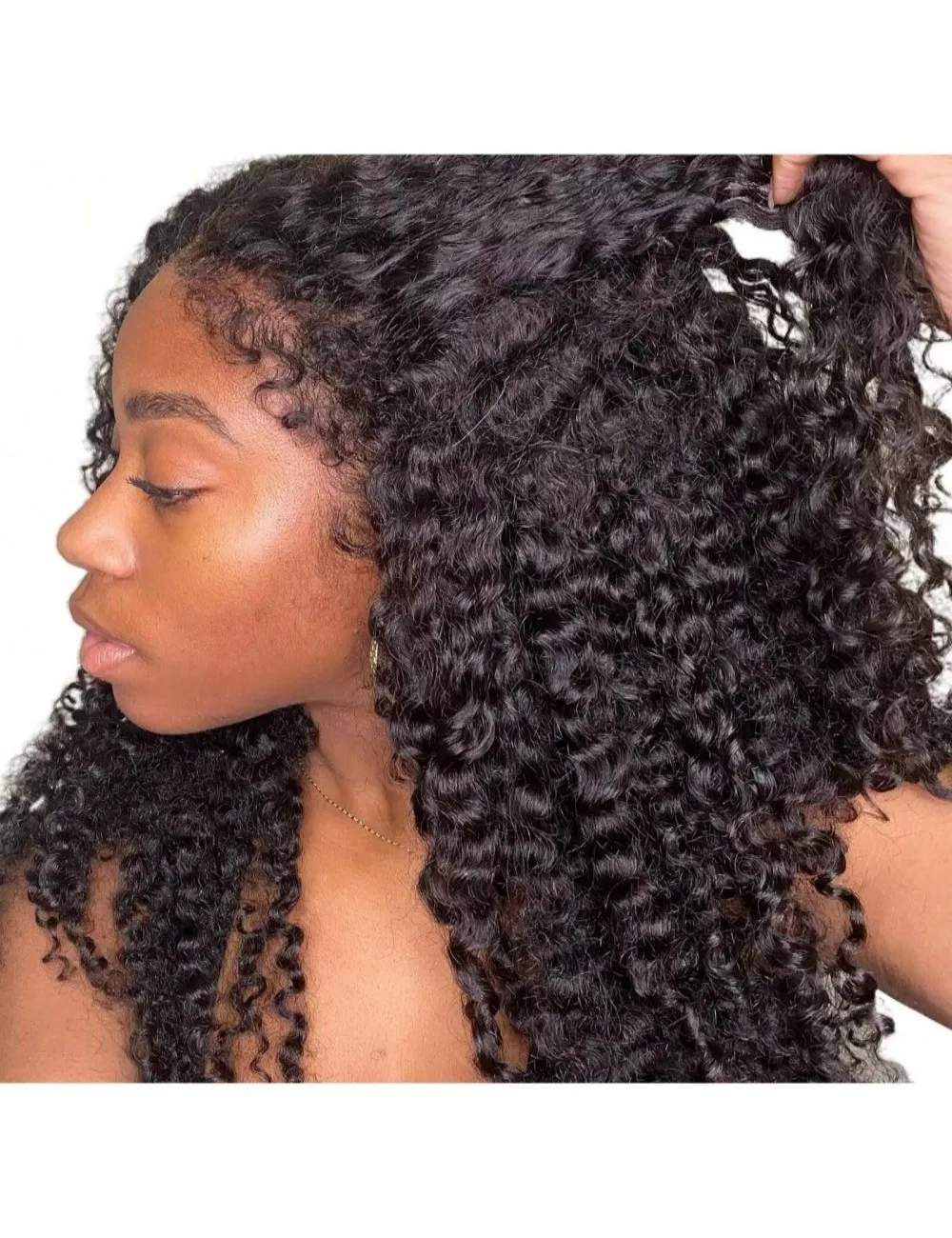 

250 Density 13x4 Kinky Curly 4C Edges Baby Hair Lace Wig Curly Front Human Hair Wigs Kinky Curly Edges Hairline Lace Frontal Wig